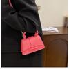 Pure Color Minimalist Handbag Fashionable Single Shoulder Crossbody Bag Women's Faux Leather Square Purse KTB