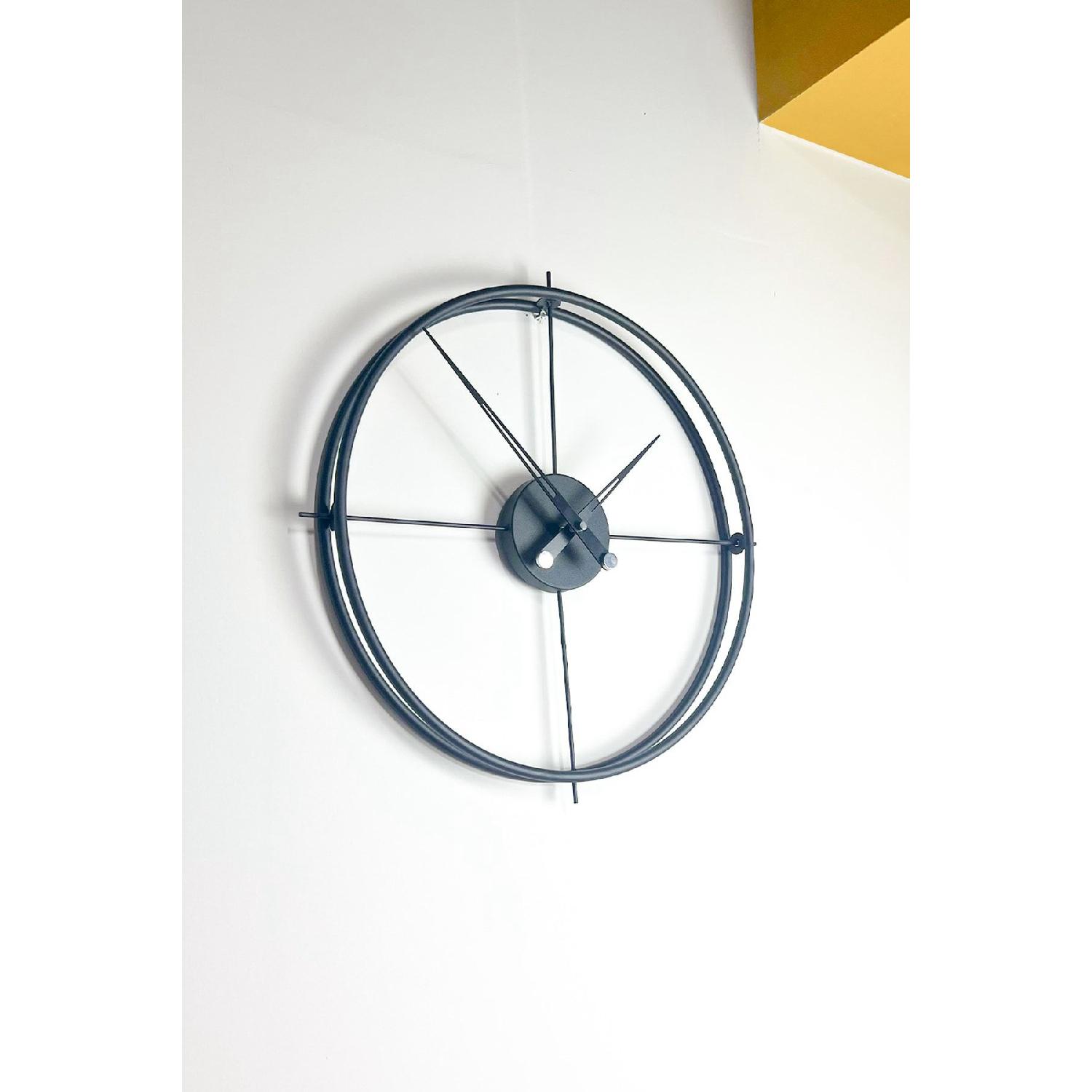 

Металлические минималистичные настенные часы из черного кованого железа, 60 см, в испанском и скандинавском стиле, 60 см