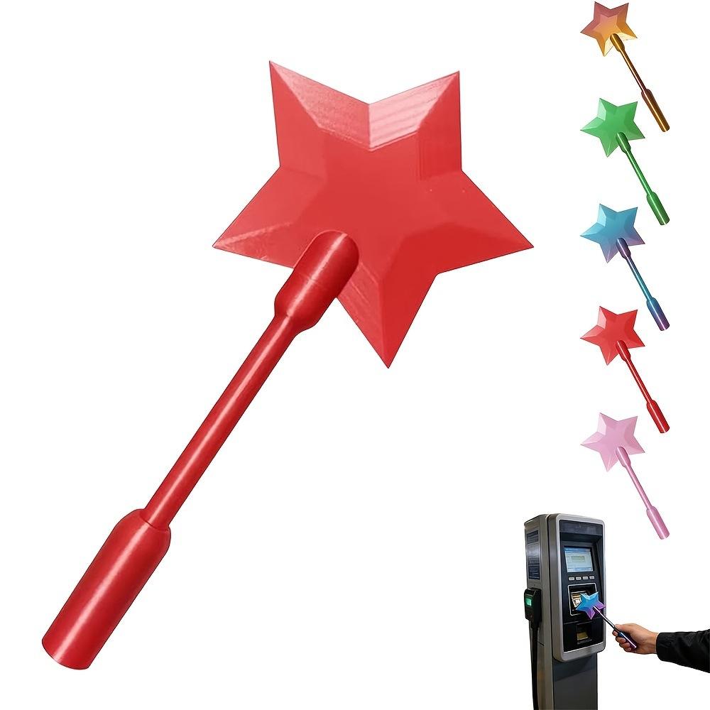 Fashion 3D Printed Pay Stick Wand Tap To Pay Star Magic Wand Holder Credit Card Holder Accessories Pay Props Children'S Day Gift
