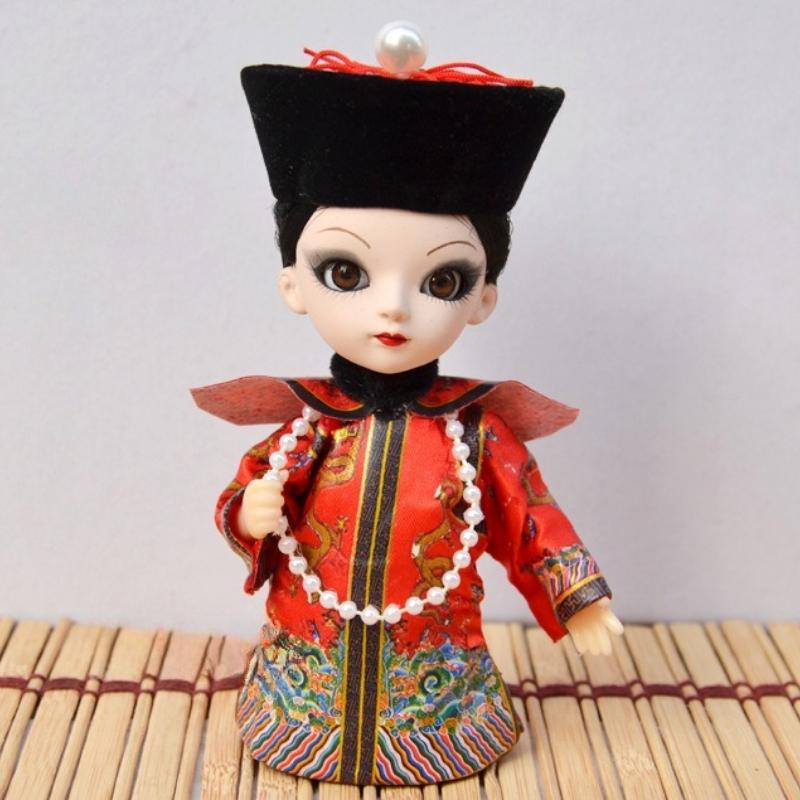 Chinese Peking Opera Mask Doll Opera Character Decoration Silk Doll Chinese Handmade Decorative Gifts Shop Decoration Doll