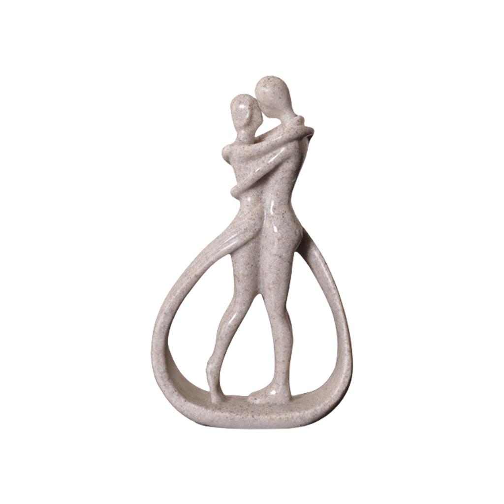Lover Statue Huggings Couple Figurine Romantics Couple Figurines Aesthetic Decorations Modern Sculpture Decoration for Home