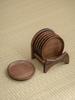 Black Walnut Tea Ceremony Coaster & Cup Holder - Solid Wood, Heat Insulated Pad for Kung Fu Tea Sets