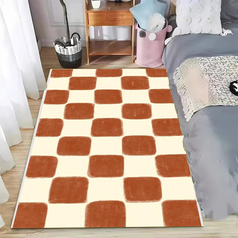 

Color-Block Geometric Patchwork Art Area Rug Modern Stylish Soft Non-Slip Floor Carpet for Trendy Living Rooms Home Spaces 40x60cm