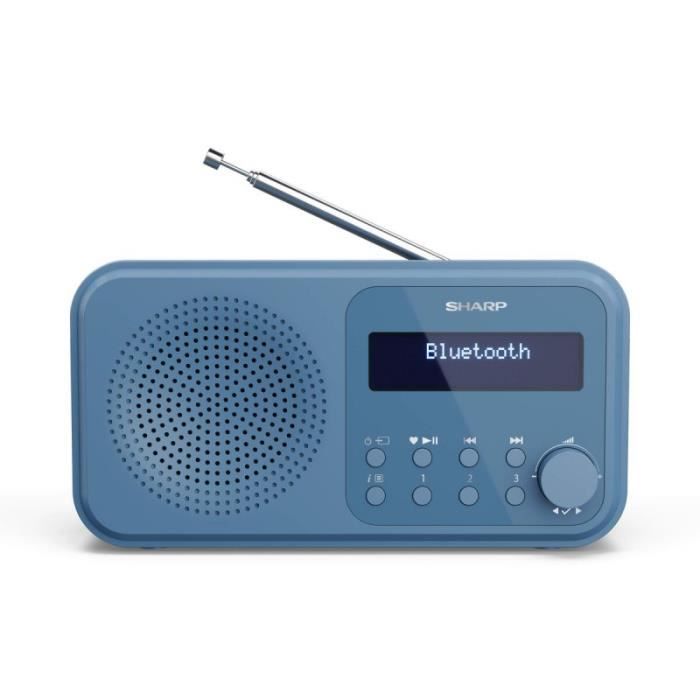 Radio-réveil - Sharp - DR-P420 - Reconditionné A+ - Bluetooth - Alimentation USB/Piles - Blanc
