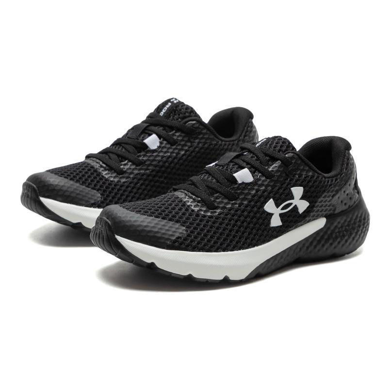 Under Armour Kids' Rogue 3 AL Black White Running Shoes 3024982-001