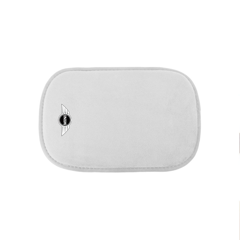 Suede Car Logo Center Console Armrest Cover Mat Non-slip Pad Decor For MINI Cooper JCW WORKS R55 R56 F55 F56 R57 R58 R59 R60 R50