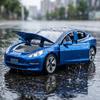1:32 Model 3 Mid-size Luxury Sedan Alloy Metal Diecast Model Car Simulation Home Trendy Ornaments Collection Hobby Gifts Present