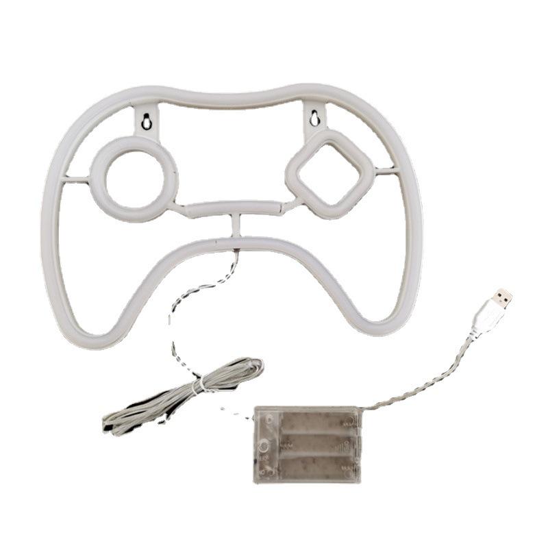 Neon Game Controller Wall Light: Colorful Decorative E-Sports Room Lighting