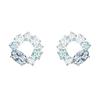 Attract Circle Rhodium Plated Alloy Earrings Blue Gradient Women Earrings 5570943