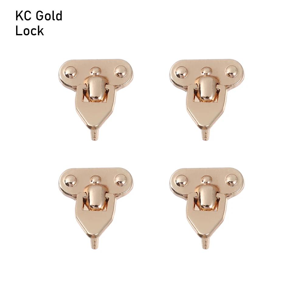 4Pcs Mini Metal Crafts DIY Manual BJD Doll Bags Parts Doll Suitcase Box Case Corner Protector Luggage Trunk Lock Box Accessories