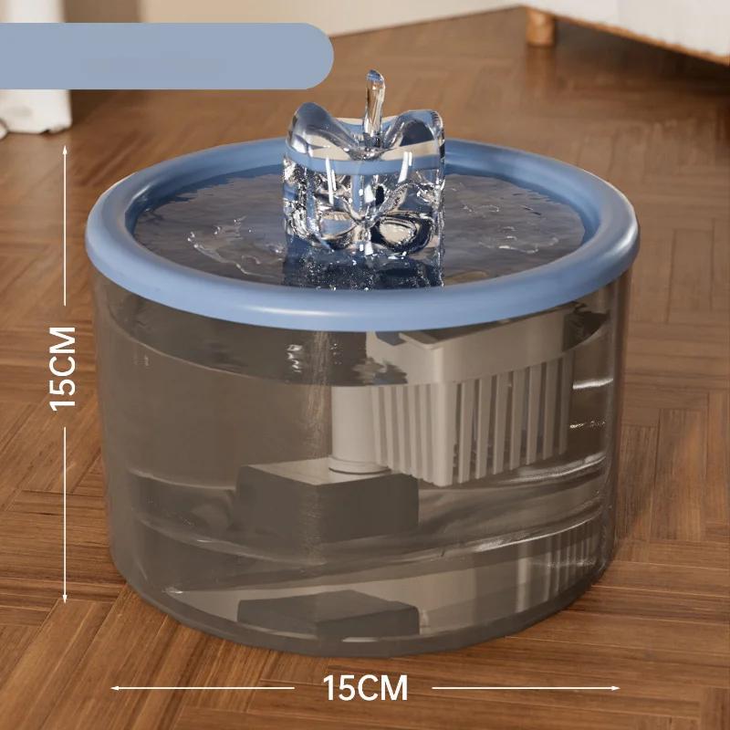 Automatic Circulating Pet Water Dispenser for Cats Plastic Drinking Bowls Home Indoor Rounded Kitten Puppy Automatic Feeders