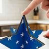 Enfeites de Estrelas de Madeira 3D Design Patriótico Estrelas e Listras Americanas Montagem Sem Ferramentas Enfeite para Decoração de Casa Escritório 4 de Julho