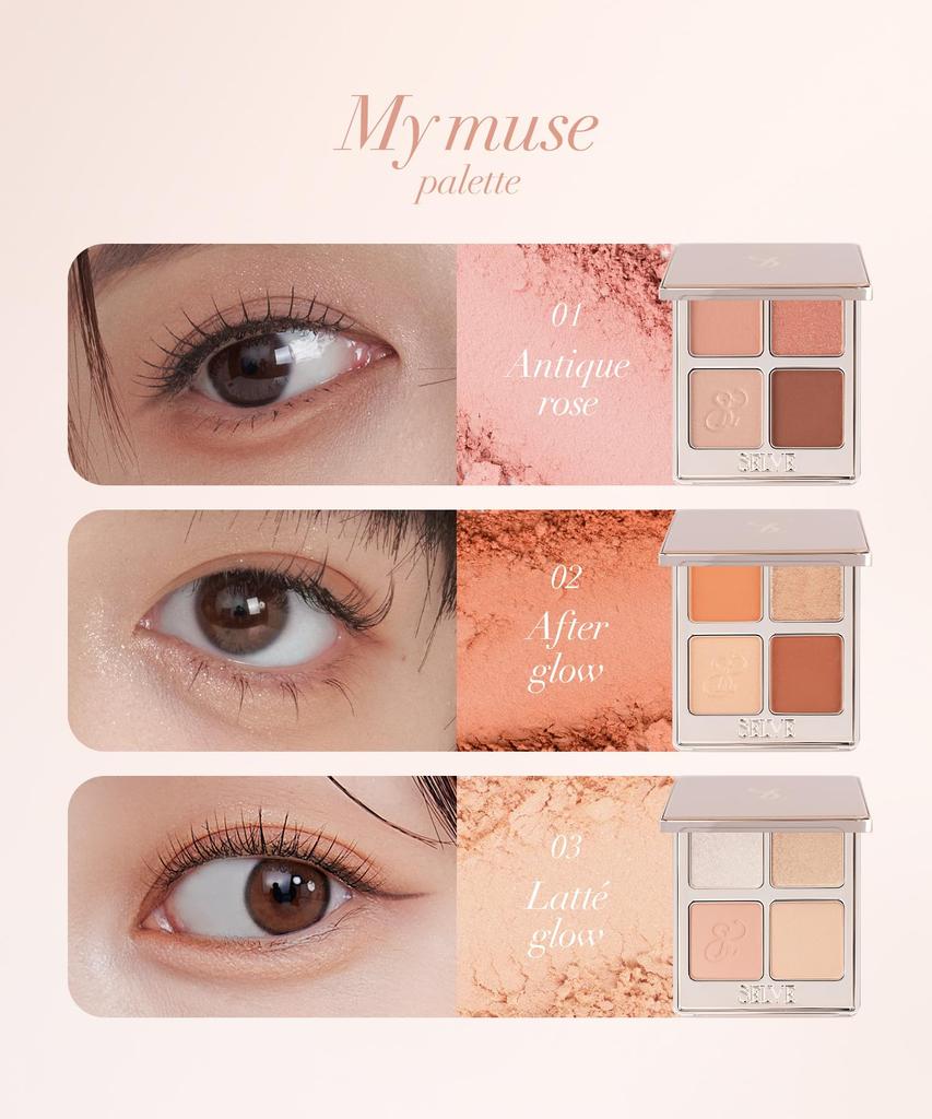 SELVE My Muse Palette Antique (Eyeshadow) (01 Rose, 8g)