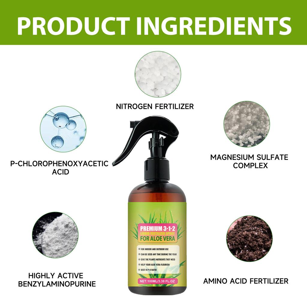Profesyonel Aloe Vera Sprey Gübreleri Bahçıvanlık İçin Püskürtme Nazik Karışım Sağlık İçin Püskürtme Yaprak Gelişimi Besinleri