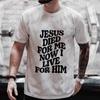 Men's Aesthetic Religious Christian T Shirt Jesus Bible Verse Print Men T-shirt Unisex Harajuku Casual Oversized T-Shirts Tops