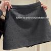 Women's Gray A-Line High Waist Wool Pencil Skirt - Autumn/Winter 2025