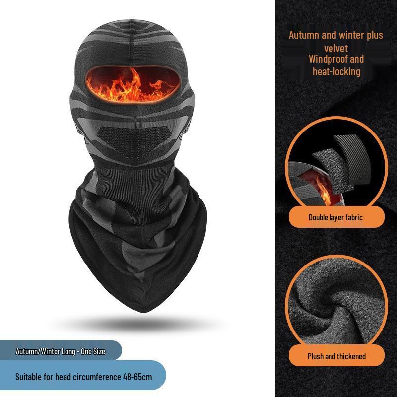 Men's Winter Windproof Cycling & Motorcycle Face Mask - Helmet-Compatible, Ski Neck Warmer