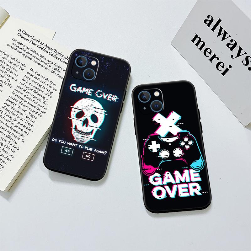 QE30 Game Over Phone Case for OPPO A40 A60 A80 A15 A16 A16K A12 A17 A17K A54 A54S A53 A53S A55 A56 A57 A98 F23