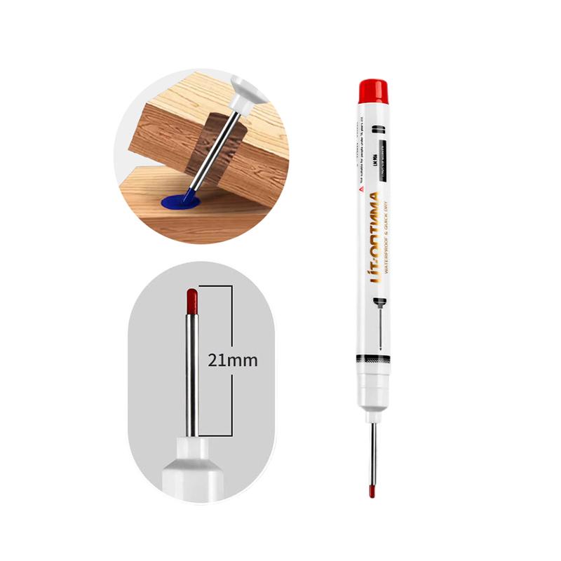 Marker multifuncțional cu cap lung, 45 mm adâncime, pentru gaură de găurit, impermeabil, pentru baie, prelucrarea lemnului, stilou de tâmplărie