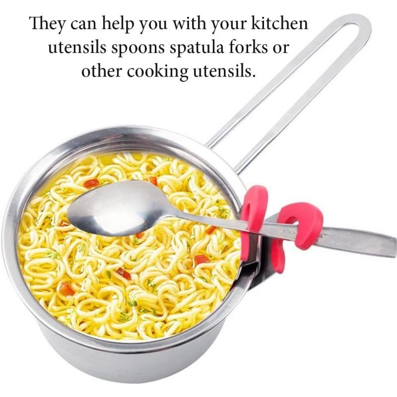 Stainless Steel Pot Spoon Holder Pot Clip Stainless Steel Pot Holder Anti-scald Handle Kitchen Utensil Bowl Clip Kitchen Tools