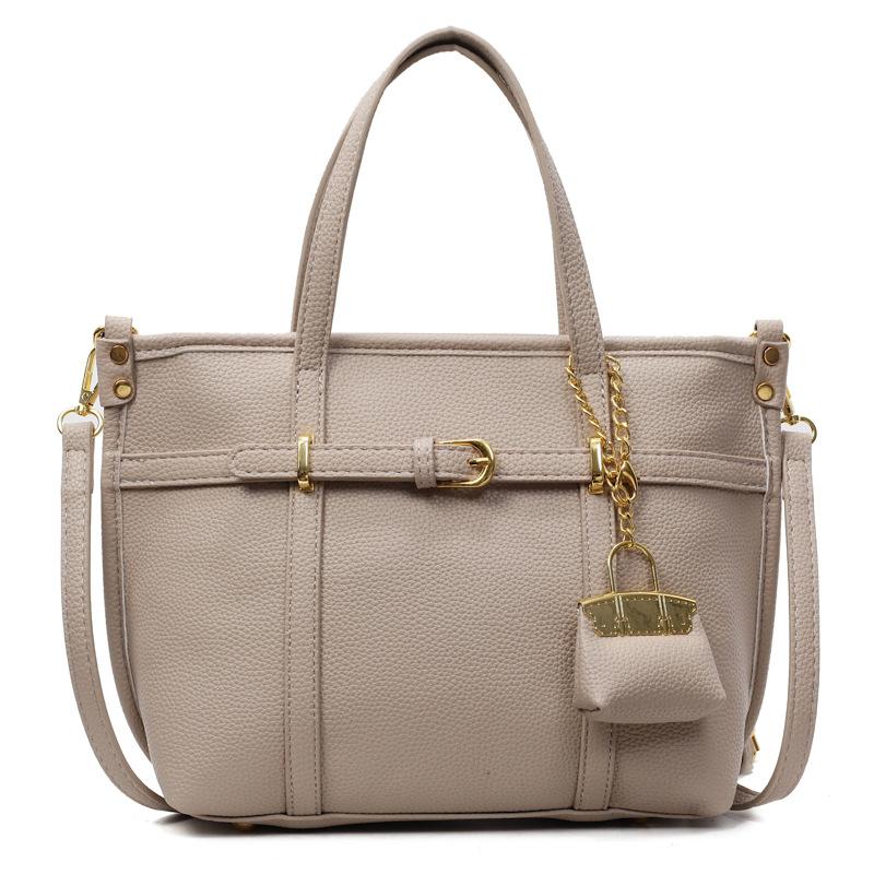 Korean Simple Temperament Commuter Style Women's Handbag Niche Versatile Lychee Pattern Texture Light Luxury Versatile Messenger Bag