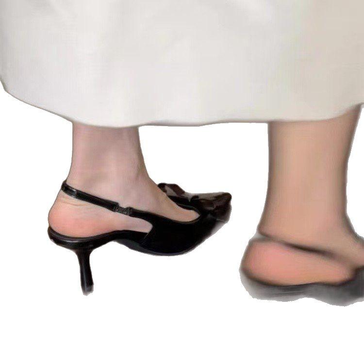 Fashion Spring and Autumn New Luxury Women's Sandals Summer Fashion Versatile Pointed High Heel Sandals Temperament Baotou Women's Shoes