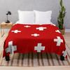 Swiss flag Throw Blanket