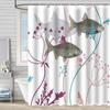 Coastal Marine Shower Curtain: Dolphin, Starfish, Seahorse, Seashell, Sea Turtle - Moisture-Proof, Mildew-Resistant, Waterproof, Beach Bathroom Décor