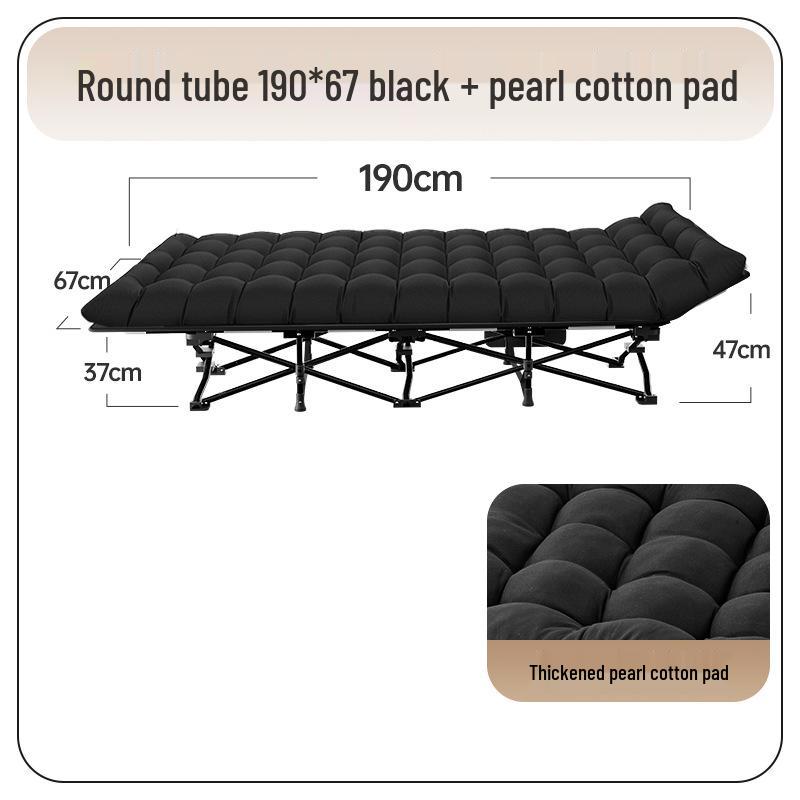 Folding Military-Style Single Recliner Bed for Outdoor or Office Use