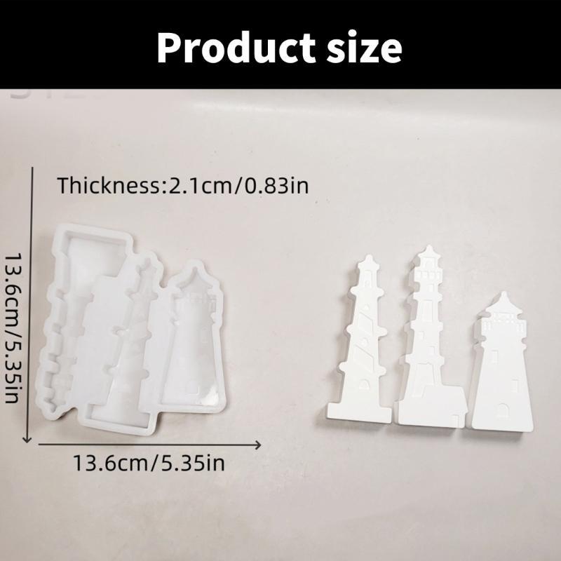 3D Lighthouse Silicone Molds for Candle Soap Making Epoxy Resin Silicone Molds Cement Gypsum Silicone Molds M68E
