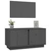 Vidaxl Szafka Pod Telewizor, Szara, 80X35X40,5 Cm, Lite Drewno Sosnowe