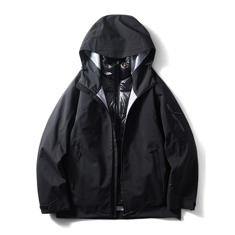 Glue Hard Shell Three-in-One Men's Assault Jacket Fall and Winter Cotton Coat Jacket Export Cattle Goods Outdoor Waterproof Cotton-Padded Coat