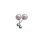 Elegante 999er Sterling Silber Schraubverschluss Süßwasserperlen Steckerohrringe für Damen - Leichter Luxus, Anti-Drop, Nischen-Design