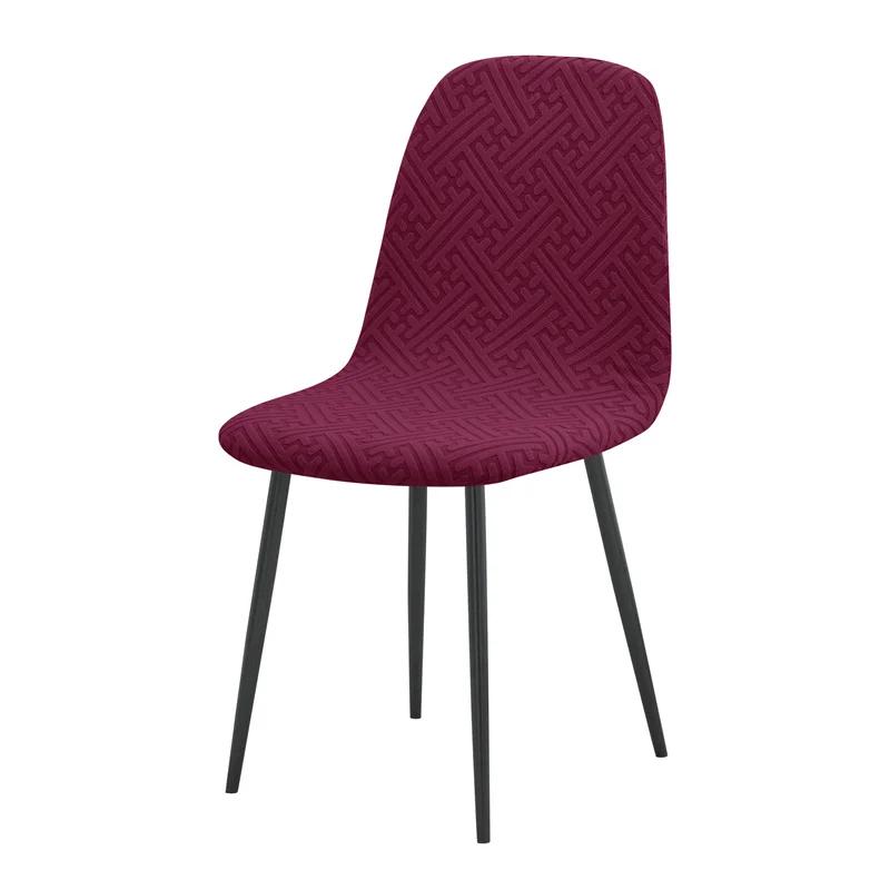 1/4Pcs Jacqaurd Shell Chair Cover Short Backrest Chair Covers Pure Color Dining Seat Covers Protective Case For El Home