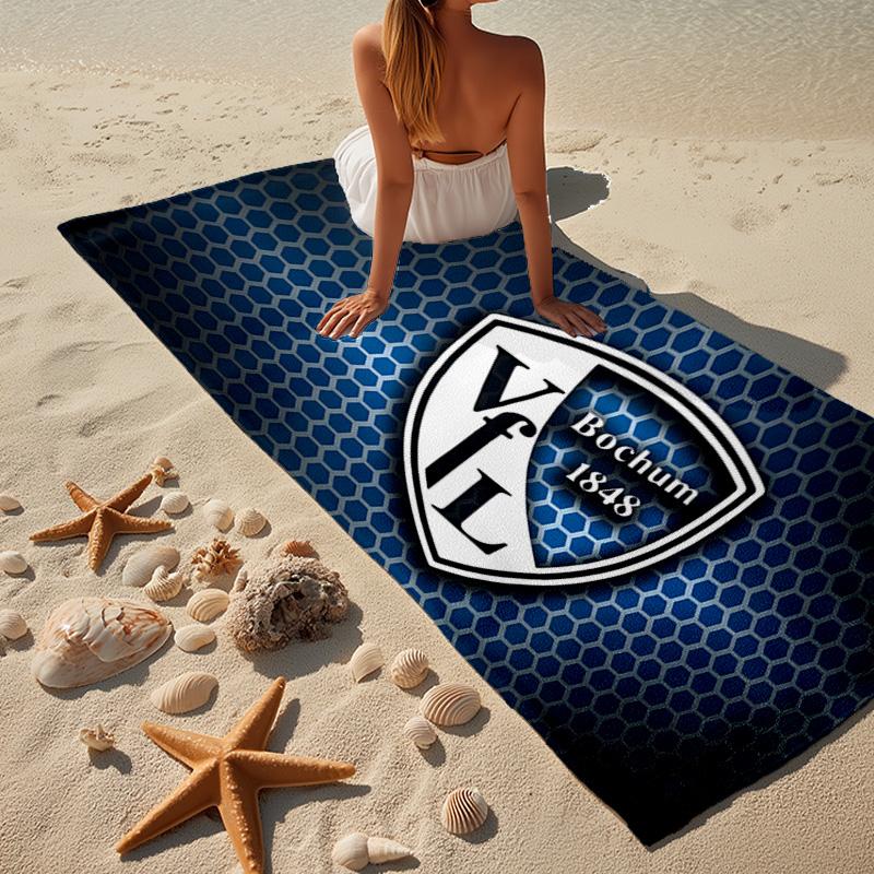 1PC Bochum Crest Beach Towel - Soft, Absorbent Microfiber, Lightweight, Ideal for The Beach, Parties, Travel, Camping fan gifts