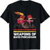 Tie Dye Punho de Baterista Baquetas Instrumento Musical Bateria Camiseta