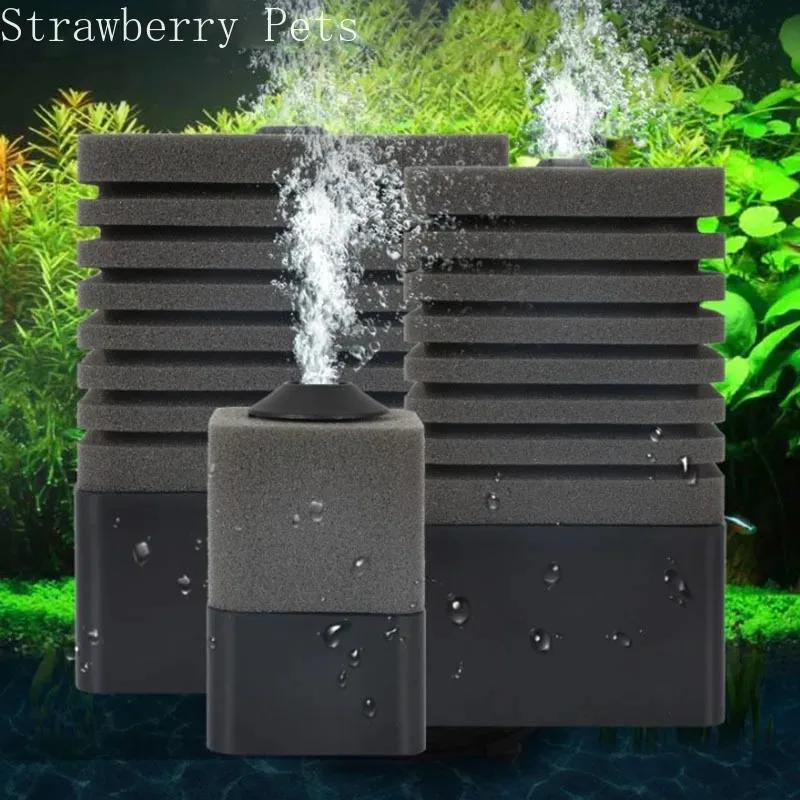 Neuer Bio-Schwammfilter für Aquarium Fischbecken Garnelenteich Luftpumpe Biologische Filtration Geräuschlos Schaum Aquarium Zubehör