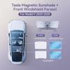 YZ For Tesla 2025 2026  Model Y Juniper Starship Blue ice Sun Shades Honeycomb magnetic Sunshade Glass Screen Front Rear Sunroof