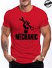 Męska Koszulka 3D z Motywem Mechanika Samochodowego Retro Wzór Naprawy Maszyn Krótki Rękaw Swobodne i Modne Streetwear