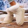 Fashion Winter New Snow Boots Women's Fashion Round Toe Suede Plus Wool Platform Anti-slip Wear-resistant Short-thigh Boots