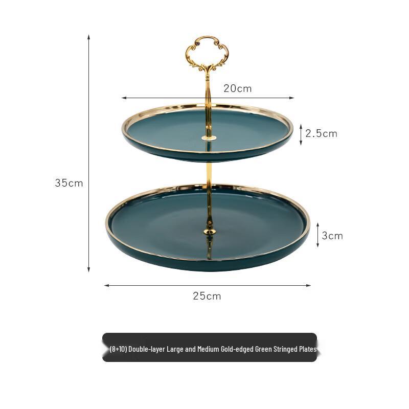 Elegant Two-Tier Ceramic Serving Platter