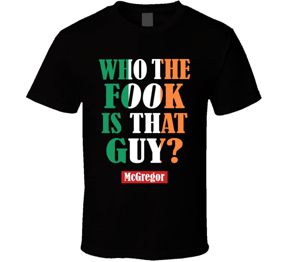 

who the fook irish BLACK T Shirt Mens Womens Tees Top S