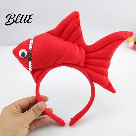 Fischkostüm Kopfschmuck Goldfisch Stirnband Design Haarreif Verstellbar Cosplay Requisiten Partykleid