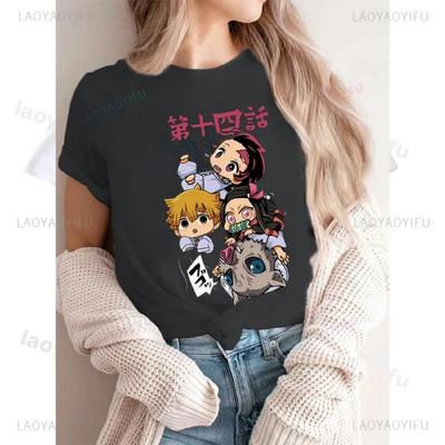 Anime-Demon-Slayer-Printed Streetwear Japanese-Manga Personality Fashion Unisex Hipster All-Match Harajuku Casual T-shirt