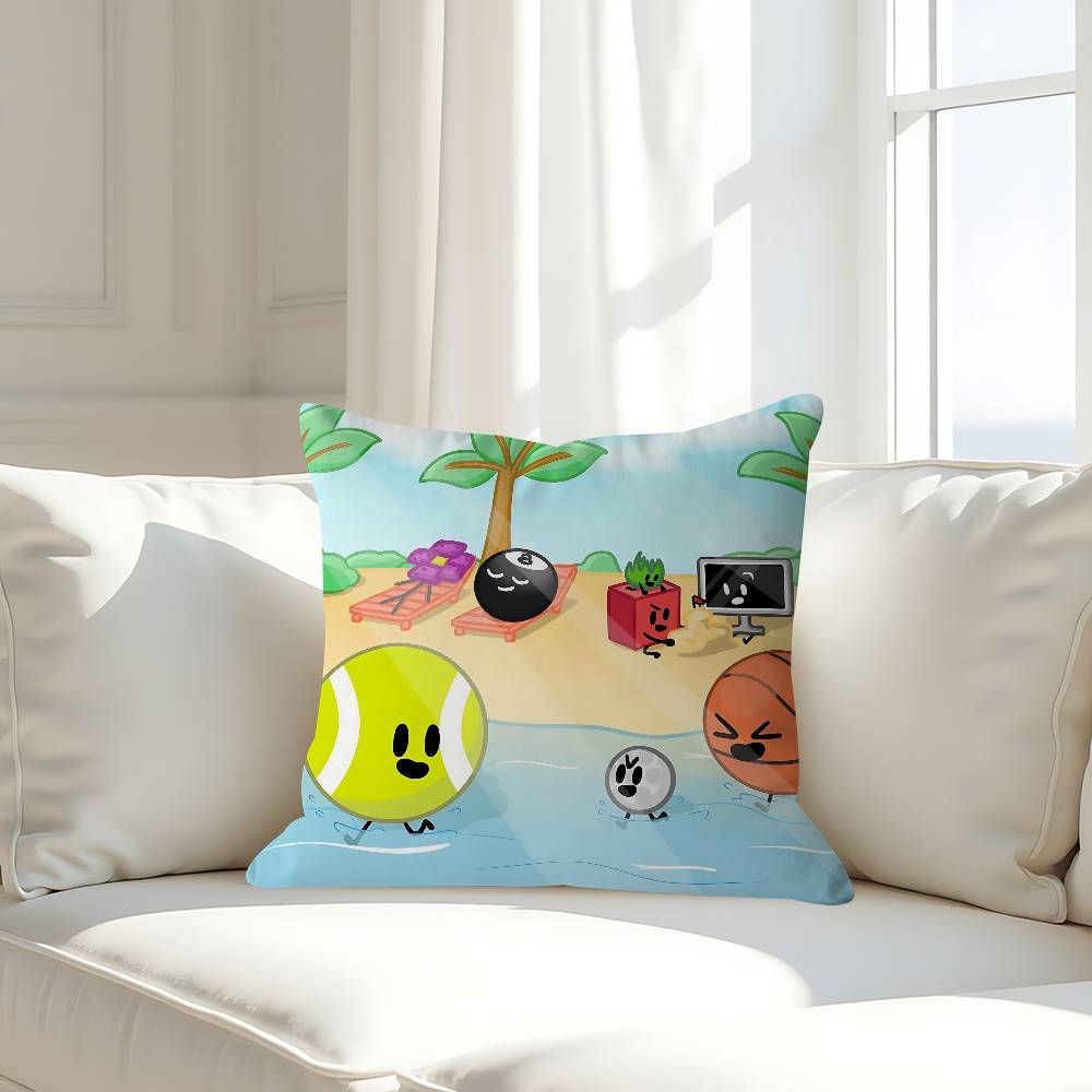 Cartoon B-BFDI Pillow Case Removable Washable Cushion Cover – All-Season Soft Linen