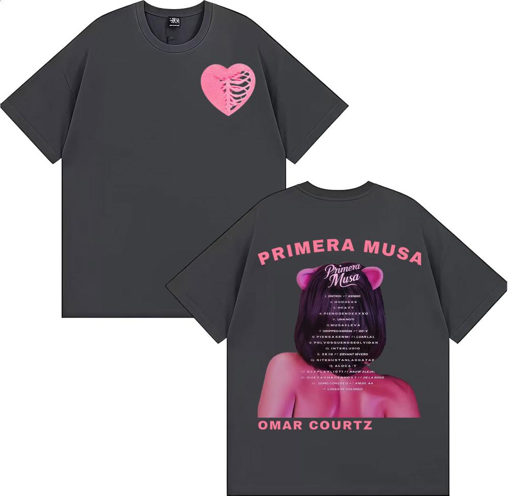 Omar Courtz Primera Musa Album Tour Merch Tshirts Unisex Women High Street Fashion Trend T Shirts Comfort Cotton Oversized Tshirt