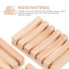 3Pcs Wooden Soap Holder Eco Friendly Solid Wood Soap Dish with Clear Texture Smooth Finish Drain Holes for Bathroom Shower