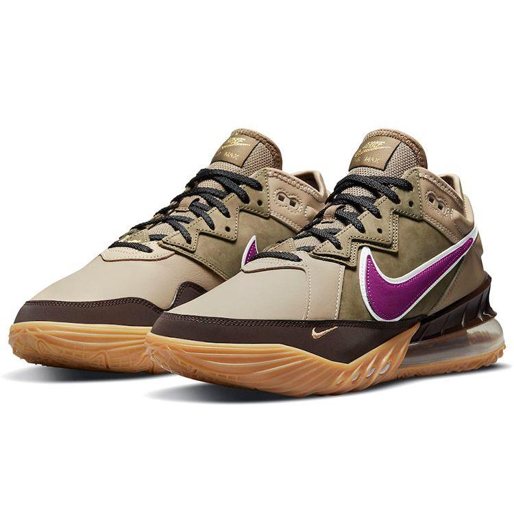 Nike Lebron 18 Low EP Viotech Round Toe Lace-Up Leather Suede TPU Shock Absorption Non-Slip Wear-Resistant Support Mid-Top Basketball Shoes CW5635-200