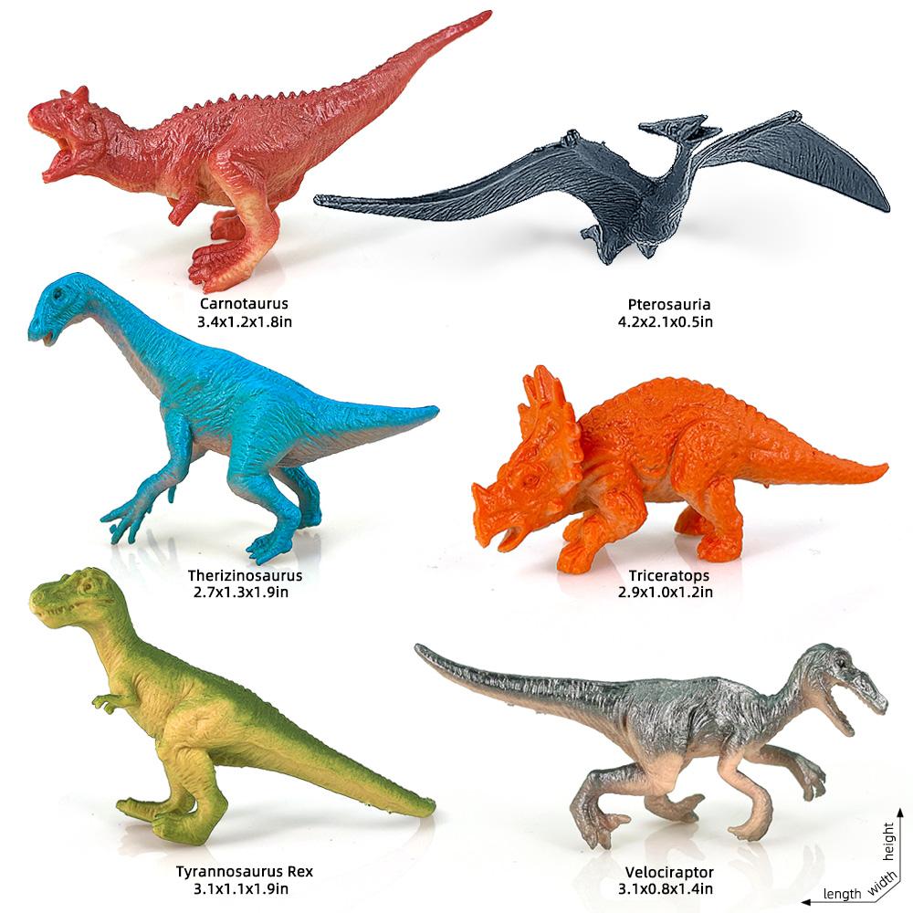 6Pcs/Set Dinosaur Toy Simulation Animal Jurassic World Cute Mini Dinosaur Model Educational Figurine Dinosaurs For Children Toy