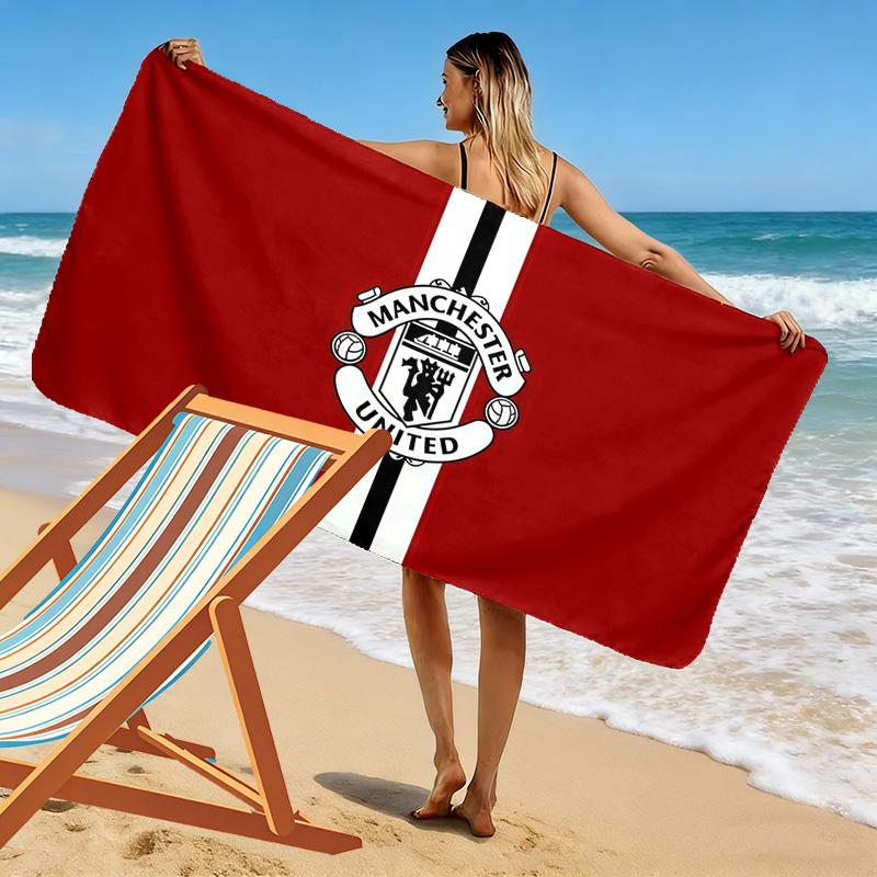 Manchester United2 Print Beach Towel, Large Soft Quick Dry Towel for Beach Camping Swimming